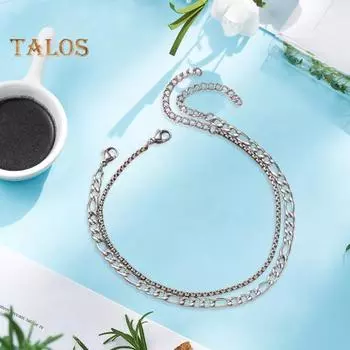 2 шт./компл. браслеты унисекс, полые цепочки, однотонные, в стиле хип-хоп, штабелируемые, полированные, из нержавеющей стали, повседневные вечерние наручные украшения серебряный