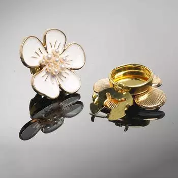 2 шт./компл. Цветочные запонки, крышка для пуговиц, накладка для рубашки, рукава, пуговицы, клипса на пуговицы, украшение для платья, аксессуары для одежды белый