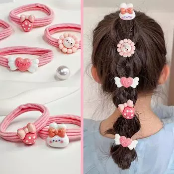 2 шт./компл. Детская резинка для волос, резинка для волос, веревка для головы, детское кольцо для большого пальца, эластичная резинка для волос, не повреждает волосы