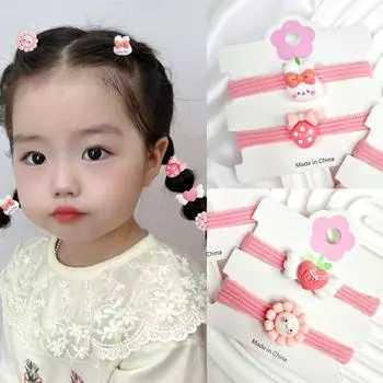 2 шт./компл. детские резинки для волос с милым кроликом детские резинки для волос головные уборы для девочек не повредят волосы летние резинки для волос для девочек Plastic