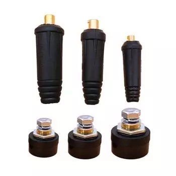 2 шт./компл. DKJ25-50-70 комплект разъемов для сварочного кабеля в европейском стиле Size 1 чёрный