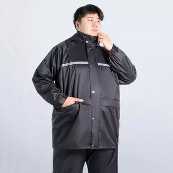 2 шт./компл., дождевик для взрослых, водонепроницаемая дышащая, светоотражающая полоска, уличная куртка от дождя, брюки для мужчин и женщин 6XL A