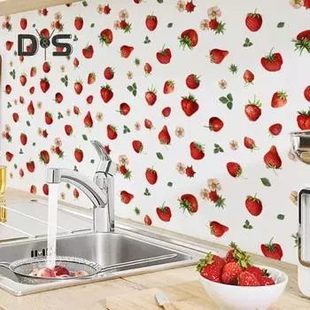 2 шт./компл. гладкая наклейка на стену, ПВХ, привлекательная гостиная, кабинет, украшение, наклейка на стену красный