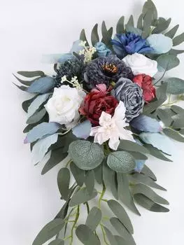 2 шт./компл. искусственный цветок эвкалипта листья ивы поддельные растения знак цветок для дома свадебная арка прием фон украшение стола белый