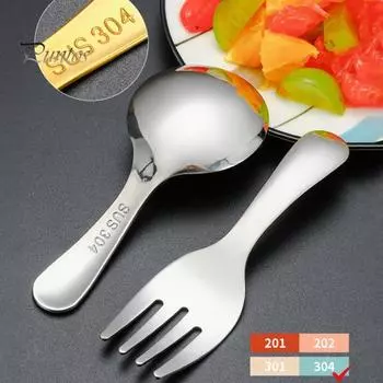 2 шт./компл. из нержавеющей стали, детская ложка, набор вилок с короткой ручкой, зеркальная полировка, мини-мороженое, десерт, чай, суп, ложка, набор вилок, кухонные столовые приборы, посуда серебряный