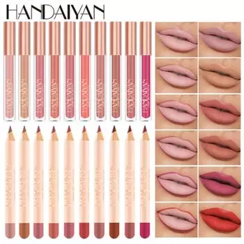 2 шт./компл. карандаш для губ и губная помада, водостойкий блеск для губ, автоматический карандаш для макияжа губ, маскарадный карандаш для губ, карандаш для губ 01#