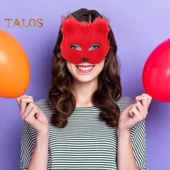 2 шт./компл., комплект с лисьим хвостом для девочек, пушистая маска, длинный лисьий хвост, комплект из искусственного меха, Хэллоуин, кошачий хвост, косплей, комплект с лисьим и волчьим хвостом белый