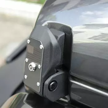 2 шт./компл. комплект защелки замка капота автомобиля с ключом, подходит для Jeep Wrangler JL JLU 2018-2024, аксессуары для замены автомобиля чёрный