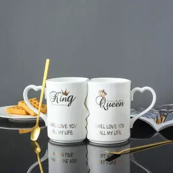 2 шт./компл. креативная подарочная кружка для пары, керамическая чашка, кофейная чашка, чашка для молока, чашка для завтрака