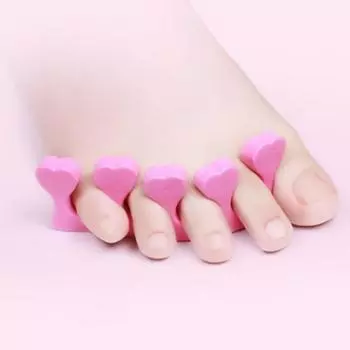 2 шт./компл., легкая прокладка для пальцев, не выцветающая, универсальная, для педикюра, для большого пальца ноги, растяжка для дизайна ногтей розовый