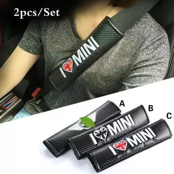 2 шт./компл. логотип автомобиля эмблема значок накладки на ремень безопасности сиденье плечевой ремень накладка наволочка автомобильный ремень протектор чехол ремня безопасности C