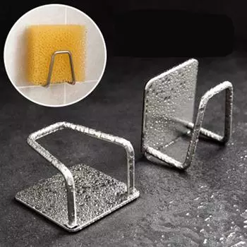 2 шт./компл. металлический держатель для кухонной раковины, губки, стеллаж для хранения мыла, органайзеры для кухонных принадлежностей для ванной комнаты серебряный