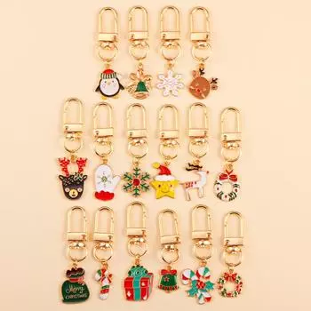 2 шт./компл. милый рождественский брелок, забавный мультяшный брелок в виде снежинки и лося, колокольчик для женщин и мужчин, сумка, брелок для автомобиля, рождественские сувениры, подарки
