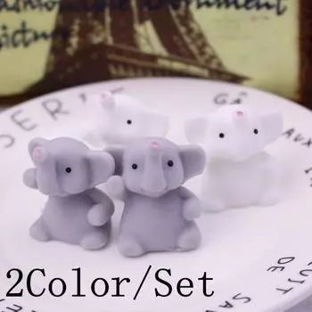 2 шт./компл. Mochi Squishy Elephant Squeeze Healing Fun Kids Kawaii Игрушка для снятия стресса Декор