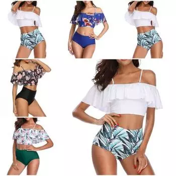 2 шт./компл. модный купальный костюм, сладкий консервативный универсальный быстросохнущий комплект купальников для пляжа M розовый