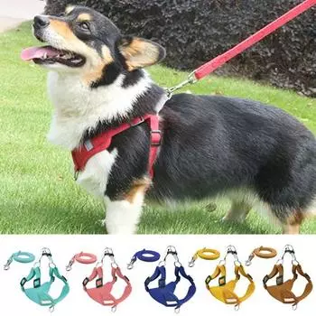 2 шт./компл. нагрудный ремень для домашних животных, светоотражающие полоски, дышащий универсальный ремень для защиты от побега, собаки, кошки, тренировочный шлейка S зелёный