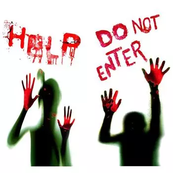 2 шт./компл. наклейки ужасов на Хэллоуин самоклеящиеся художественные наклейки реквизит для вечеринки украшения для двери окна зеркала