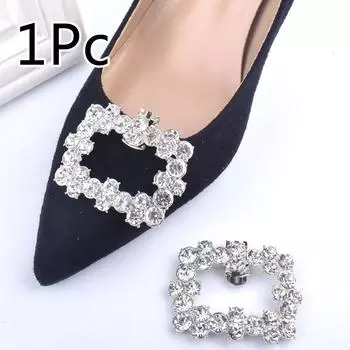 2 шт./компл. Очаровательная пряжка Свадебные аксессуары для обуви невесты Стразы Зажим для обуви Квадратный бант Украшения для обуви Блестящие декоративные зажимы