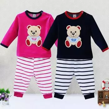 2 шт./компл., одежда для мальчиков и девочек, велюровый утепленный костюм, хлопковые рубашки с длинными рукавами, брюки, брюки с мультяшным принтом для детей 68 чёрный