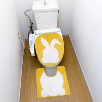 2 шт./компл. Пасхальный кролик коврик для ванной комнаты набор быстросохнущий моющийся коврик для ванной комнаты нескользящий жёлтый