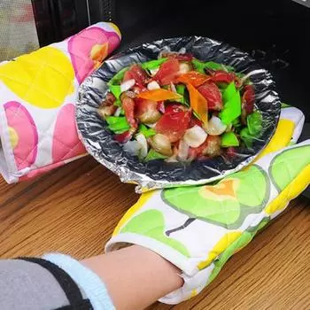 2 шт./компл. перчатки для микроволновой печи, симпатичные, эластичные, устойчивые к царапинам, практичные, для кухни, устойчивые к ожогам, утолщенные для домашнего хозяйства