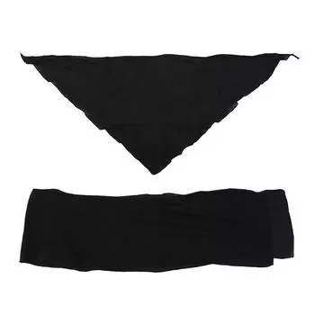 2 шт./компл. пиратский костюм пиратский тематический платок пояс комплект легкий косплей костюм для вечеринок сценические шоу реквизит One Size чёрный