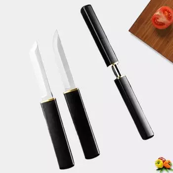 2 шт./компл., пластиковая ручка из нержавеющей стали, нож для фруктов, складной нож, нож для мяса, мясник, измельчитель