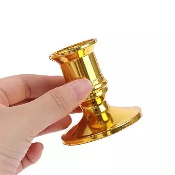 2 шт./компл. пластиковый подсвечник подставка для свечи подсвечник для домашнего декора золотой