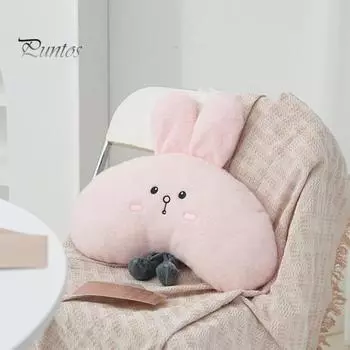 2 шт./компл. плюшевый кролик подголовник автомобиля подушка универсальная внедорожник грузовик авто сиденье мультяшный кролик облегчение боли в шее подголовник поясничная поддержка подушка украшение белый