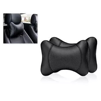 2 шт./компл. подголовник автомобиля, подушки для шеи для облегчения боли в голове, универсальная автомобильная подушка с наполнителем, стиль интерьера, универсальная подушка, подушка для автокресла 2pcs жёлтый