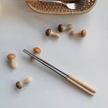 2 шт./компл. подставка для палочек для еды, стойка для хранения грибов, креативный держатель для палочек для еды, подарочные деревянные китайские кухонные принадлежности