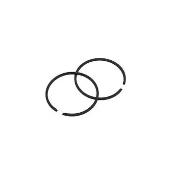 2 шт./компл. Поршневые кольца 49 мм x 1,5 мм для 2-тактного цилиндра 100 куб. см, поршня 1E49F