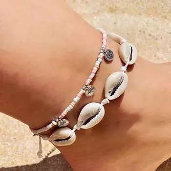 2 шт./компл., простые красочные бусины, акриловая оболочка, хлопковая веревка, набор женских браслетов, модные ювелирные изделия, подарок 1