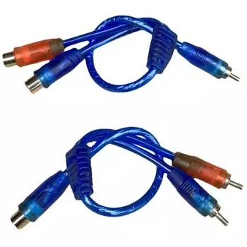 2 шт./компл. RCA аудио кабель Y разветвитель адаптер компьютер 1 женский на 2 мужских шнура кабели для домашнего аудио 01#
