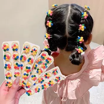 2 шт./компл., резинки с рисунком цветка, корейские эластичные ленты для волос, веревка для волос, петля для волос, резинки для волос, аксессуары для волос для женщин, головные уборы