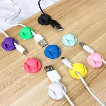 2 шт./компл. резиновый держатель для кабелей, зажимы для автомобильного стола, кабель для зарядки, органайзер для наушников белый