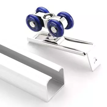 2 шт./компл., роликовая фурнитура для раздвижных дверей, шкив для раздвижных дверей, 4/8 колеса, рельсовый путь