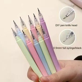 2 шт./компл. ручка для резки бумаги с двойной головкой, наконечник 0,5 мм, острый вольфрамовый стальной многоцветный канцелярский товар «сделай сам», художественная бумага, резак для скрапбукинга, студенческие принадлежности розовый