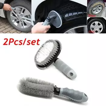 2 шт./компл. щетка для чистки автомобильных шин, многофункциональная щетка для ступицы колеса, инструмент для мойки автомобилей MYY