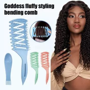 2 шт./компл. Щетка для укладки локонов, очищающая мягкая щетина, массаж кожи головы, вентилируемая расческа, укладка вьющихся волос, распутывание волос, парикмахерский инструмент синий