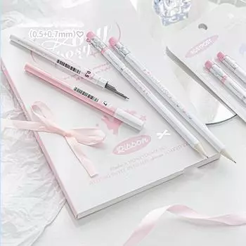 2 шт./компл. шикарные механические карандаши для студентов, милые канцелярские карандаши в американском стиле Il 0,5/0,7 мм школьный механический карандаш