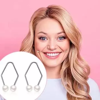 2 шт./компл., создатели ямочек для лица, легко носить, женские тренажеры с ямочками для развития естественной улыбки, жемчужины, модные ювелирные аксессуары 2pcs