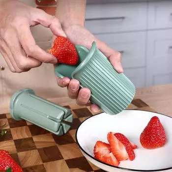 2 шт./компл., средство для удаления стеблей клубники, эргономичная ручка, инструмент для удаления сердцевины ананаса, фруктов и овощей для картофеля, редиса, огурца, легко чистящийся кухонный гаджет 1 Set