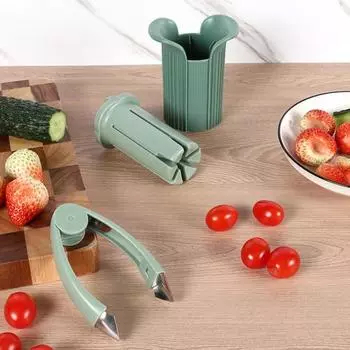 2 шт./компл., средство для удаления стеблей клубники, эргономичная ручка, инструмент для удаления сердцевины ананаса, фруктов и овощей для картофеля, редиса, огурца, легко чистящийся кухонный гаджет 1 Set