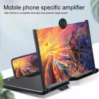 2 шт./компл. стеклянный экран мобильного телефона с увеличительным стеклом 12 дюймов 10 дюймов 3D складная дизайнерская лупа для экрана телефона белый