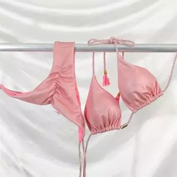 2 шт./компл. стильный женский купальный костюм с беспроводной связью для плавания с открытой спиной, быстросохнущий женский купальный костюм, женская одежда