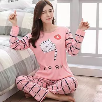 2 шт./компл. стильный зимний пижамный комплект с длинными рукавами, теплая домашняя одежда, пижамный комплект с регулируемой талией для домашней одежды M