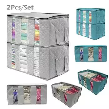 2 шт./компл. сумки для хранения, подвесной держатель для одежды, ящик, ящик, органайзер для гардероба синий
