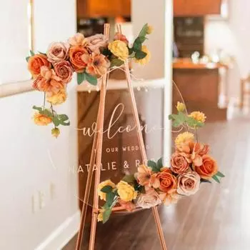 2 шт./компл. свадебные цветы, знак приветствия, цветы, искусственные розы, комбинированный шелковый пион для свадебного приема, фон, украшения для стола, знак приветствия белый