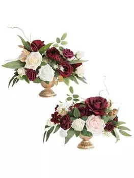 2 шт./компл. свадебный центральный цветок без вазы для торжественного приема, столешница, каминная полка, арка, проход бордовый